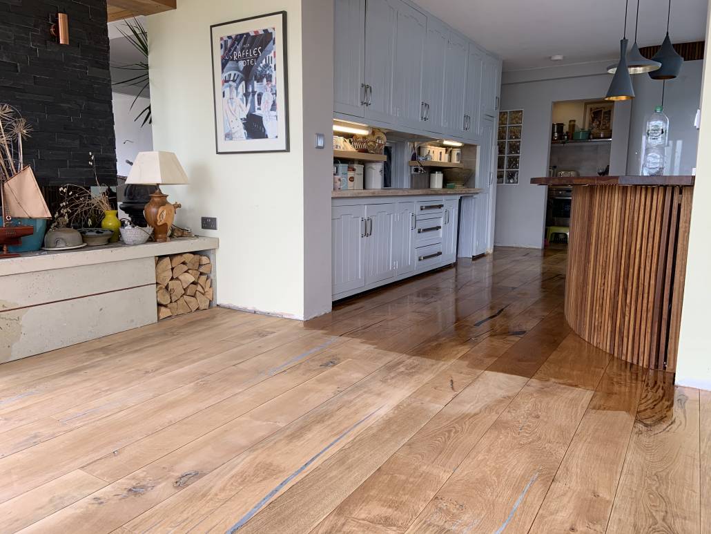 Oak floor refurbishment