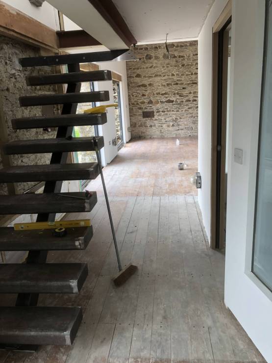 Oak floor refurbishment, Saltash