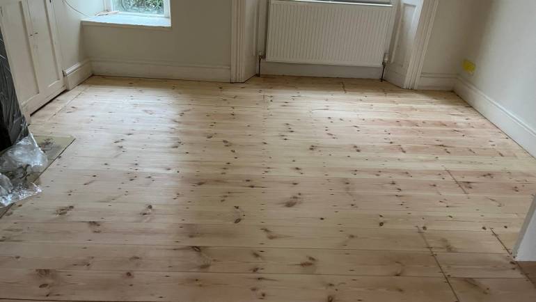 Pine flooring renovation in Penzance