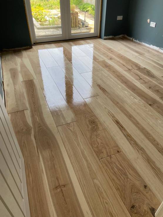 Renovating an Olive Ash floor, at St Agnes