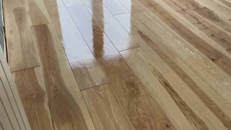 Renovating an Olive Ash floor, at St Agnes